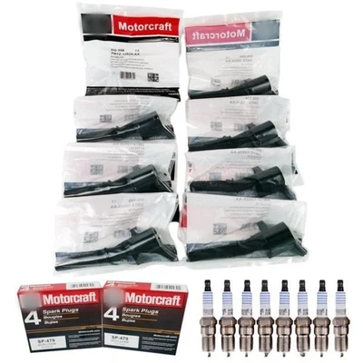 8pcs NEW Motorcraft Ignition Coil DG508 &Spark Plug SP479 For Ford F150 4.6 5.4L Foto 1 de 4