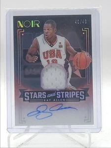 RAY ALLEN 2023-24 PANINI NOIR STARS AND STRIPES GAME PATCH AUTO /49 Q3536 - Picture 1 of 2