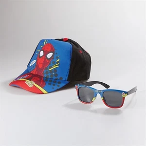 Spiderman Kinder Sonnenbrille und Kappe Set schwarz - Bild 1 von 2