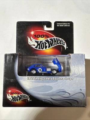 VTG 2002 100% HOT WHEELS #4 1:64 1965 SHELBY COBRA DAYTONA COUPE W/DISPLAY CASE! - Image 1 of 4
