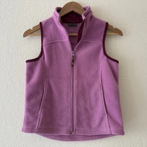 REI Fleece Vest Zip Up Girls Size Large 12 14 Purple Zip Pockets - Picture 1 of 8