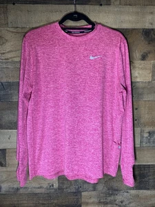 Nike Women's DRI-FIT Element Long Sleeve Running Shirt, Size L, Pink - Picture 1 of 9