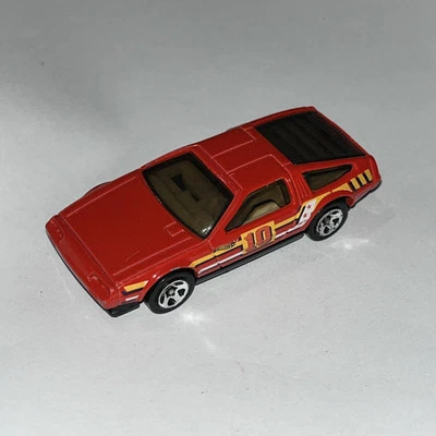 2015 Hot Wheels HW Race-Track Aces DMC DELOREAN Red w/Chrome 5 Spokes Loose Read - Image 1 of 4