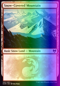 MTG Magic the Gathering Snow-Covered Mountain (283/551) Kaldheim LP FOIL - Picture 1 of 1