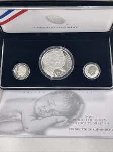 2015 March of Dimes Special Silver Set - 3 Coin PROOF Set with Reverse Proof - Picture 1 of 5