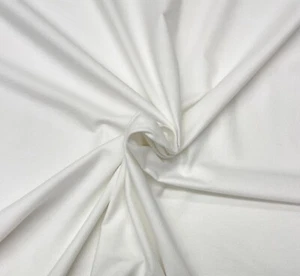 BRIGHT WHITE INTERLINING DRAPERY LINING DOUBLE NAP COTTON FABRIC BY YARD 54"W - Picture 1 of 3