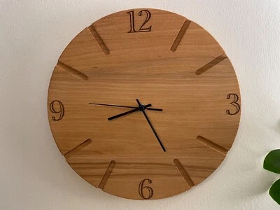 Wanduhr Holz Buche rund handgefertigt - Bild 1 von 4