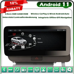 Radio Coche 10.25" Android 12 64GB Navegación GPS Para Audi Q5 CarPlay IPS RDS DAB+ WiFi - Imagen 1 de 17
