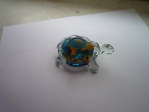 Schildkröte aus Murano Glas transparent gelbgrün Figur Tier Deko - Bild 1 von 6