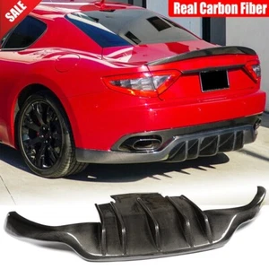 Real Carbon Rear Bumper Diffuser Lip Bodykit For Maserati GranTurismo 2006-2014 - Picture 1 of 12