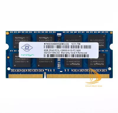 Nanya 8GB 2GB 2Rx8 PC3-10600S PC2-6400S DDR2 DDR3 SODIMM Laptop Memory RAM - Image 1 of 4