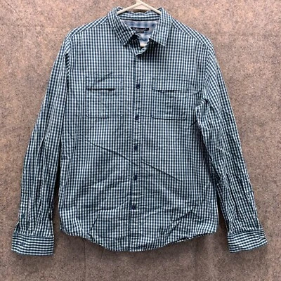 ElieTahari Shirt Men Medium Check Blue Button Down Outdoors Pockets Regular Fit - Image 1 of 4