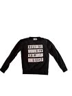 Zara Believe In Yourself Flammable Sweater Pull Over Sweatshirt Black Size M GUC