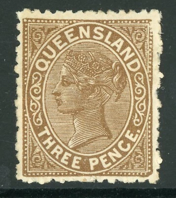 Queensland  Type of 1897 Perf 13 on VERY THICK PAPER UNLIST Mint D418 ⭐⭐⭐⭐⭐⭐ - Image 1 of 2