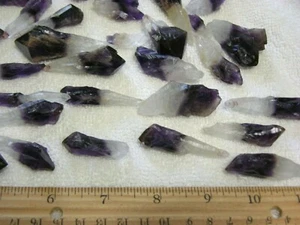 Dragon tooth amethyst crystal natural smaller 1-2 inch tapered root 3 piece lots - Picture 1 of 3