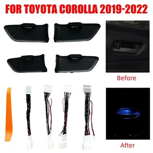 Interior Door Handle Bowl LED Blue Lights FIT for Toyota Corolla 2019-2022 US - Picture 1 of 9