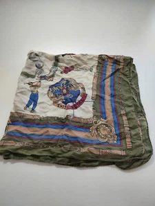 GOLF ROYAL CLUB FOULARD 100% SILK SETA SCARVES SCARF SQUARE MADE IN ITALY UNISEX - Picture 1 of 7