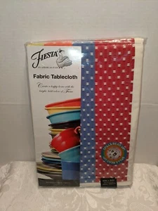 Fiesta GARDEN STRIPE 60 x 84 Tablecloth Indoor Outdoor Water Repellent - Picture 1 of 4
