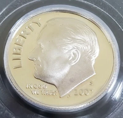 2007-S Roosevelt Silver Proof Dime 10c PCGS PR69DCAM  - Image 1 of 4