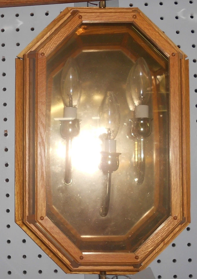 Aplique de pared CRISTAL F6505-10 ROBLE MACIZO LÁMPARA ámbar brillo vidrio 9x15 3LT Foto 1 de 3