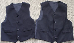 Pinstripe Reversible Vest Suit 7 Boy's Wedding 1st Communion Photos NWT FREE  - Picture 1 of 2