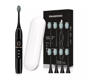 Electric Toothbrush Sonic Movement, 8 Brush, Clean Teeth, Portable Rechargeable - Picture 1 of 9