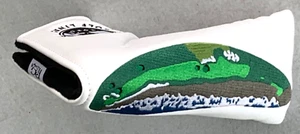 PEBBLE BEACH GOLF LINKS  SPYGLASS  MAP   EMBROIDERED  BLADE  PUTTER COVER  C45 - Picture 1 of 3