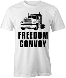 FREEDOM CONVOY TShirt Tee Short-Sleeved Cotton CLOTHING TRUCK POLITICAL S1WSA722 - Picture 1 of 5