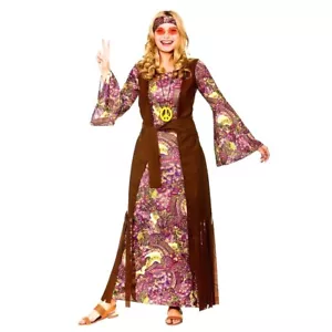 Adulto VERANO DE AMOR Hippie Elegante Vestido 60s 70 Damas Disfraz Hippy Mujer - Imagen 1 de 7