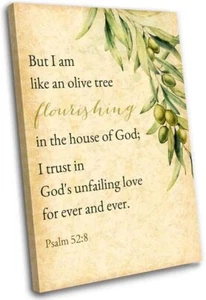 But I Am Like An Olive Tree Psalm 52 8 Bible Verse Wall Art Prints Poster Decor - Picture 1 of 7