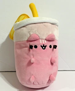 Pusheen Pink Lemonade Sip Plush by Gund Claire’s Exclusive Rose Stuffed Toy - Picture 1 of 7