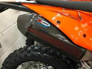 PROTECTOR SILENCIADOR ESCAPE CARBONO PRO KTM EXCF250 EXCF350 2020-2025 - Imagen 1 de 2