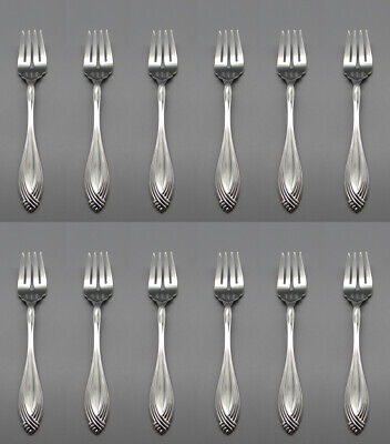 Oneida Silverplate Silver Heiress Salad Forks - Set Of Twelve NOS USA Made • 33.39$