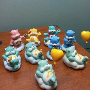 9 Vintage 1980's Ceramic Care Bear Figurines 1 ornament American Greetings 3" T - Picture 1 of 3