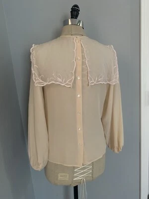 Antigua muñeca victoriana andrajosa vintage años 20 30 cuello marinero seda delicada Foto 1 de 4