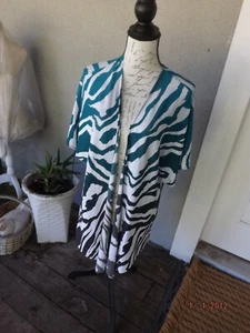 Chico's, Envoltura Manga Corta Poliéster/Spandex Estampado Animal Multicolor, Talla 3 - Imagen 1 de 4