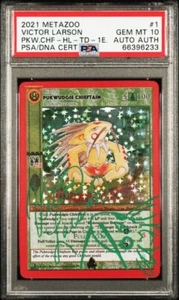 PSA 10 SIGNED & SKETCHED Metazoo Pukwudgie Chieftain Holo 1st Edition - Picture 1 of 2