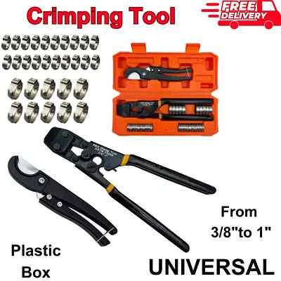 CHEN CHEN HAO PEX Pipe Clamp Cinch Tool Kit Crimping Tool Crimper for Stainless Steel W/ Case