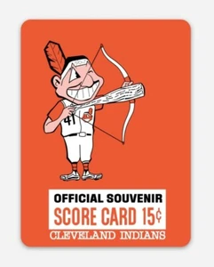 Imán de béisbol Chief Wahoo vintage de los indios de Cleveland MLB vinilo personalizado tributo - Imagen 1 de 1