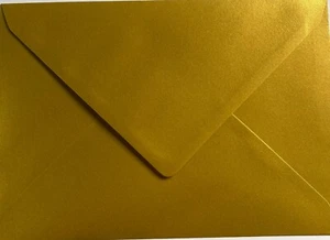 Sobres de colores C6 114x162 mm para tarjetas/invitaciones/artesanía A6 - oro metálico - Imagen 1 de 1