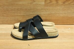 Women's Vionic Luelle Black Leather Sandals Sz 8.5M {SJ-1478]