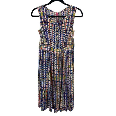 Plenty Tracy Reece Sleeveless Dress size 4 Colorful Hand Batik Pattern Pockets - Image 1 of 4