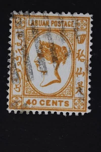 LABUAN COLONY SC#24 SG#21 40C USED NO FAULTS CV$145 - Picture 1 of 3