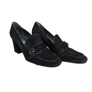 Stuart Weitzman Russell Bromley Mujer Dundee Gamuza Mocasín Zapatos de salón Talla 7.5 - Imagen 1 de 13