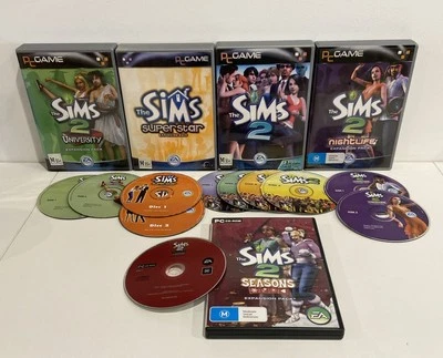 The Sims 2 BUNDLE | Superstar + University + Nightlife + Seasons | 5 Cases - Image 1 of 4