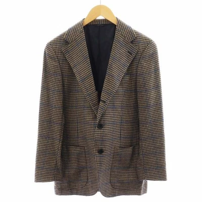 Chaqueta Belvest Hombre Pata de Gallo a Medida 3B Azul Camel Talla 48 Usada Foto 1 de 4