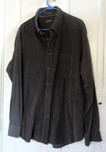 St Johns Bay Herren Hemd 21-Wale Cord Button Down Langarm grau Hemd XL - Bild 1 von 3