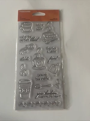 Estampillas transparentes Fiskars 155110-1001 Latte Love (4" x 8") Foto 1 de 4