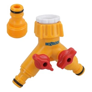 Hozelock Dual Tap Connector Adapter Garden Hose Pipe Watering Yard Outdoor - Picture 1 of 6