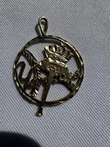 YANKEES Pendant NY Yankees Baseball Hat & Bat Pendant 14K - Picture 1 of 6